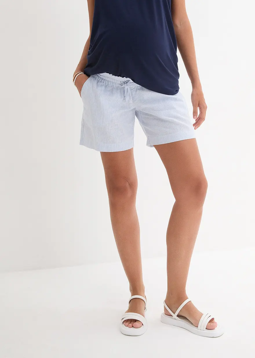 Bonprix Bequeme Schwangerschaftsshorts Im Loose Fit - Blau