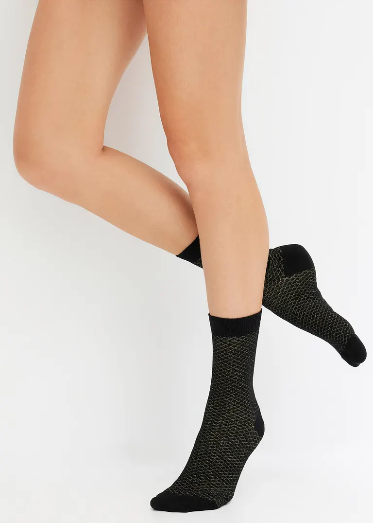 Bonprix Bequeme Socken Mit Glitzeroptik Und Bio-Baumwolle