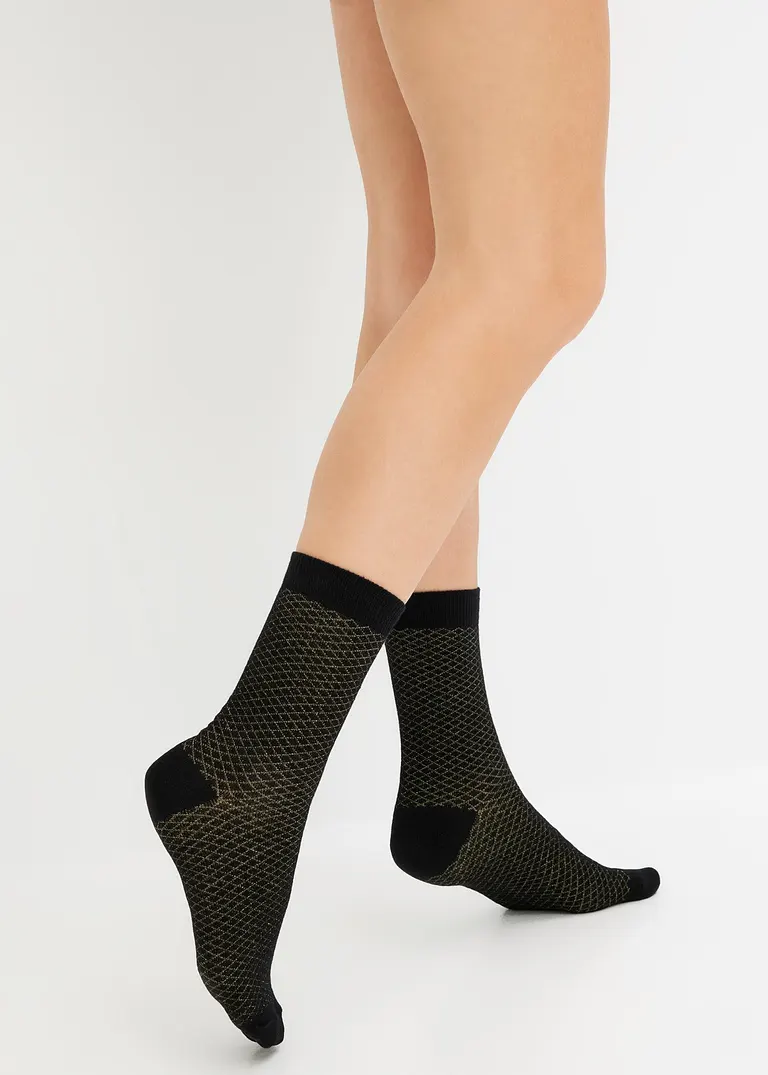 Bonprix Bequeme Socken Mit Glitzeroptik Und Bio-Baumwolle