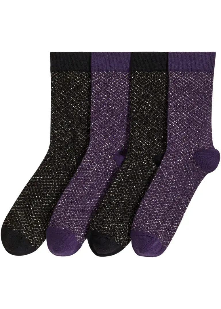 bonprix Bequeme Socken mit Glitzeroptik und Bio-Baumwolle