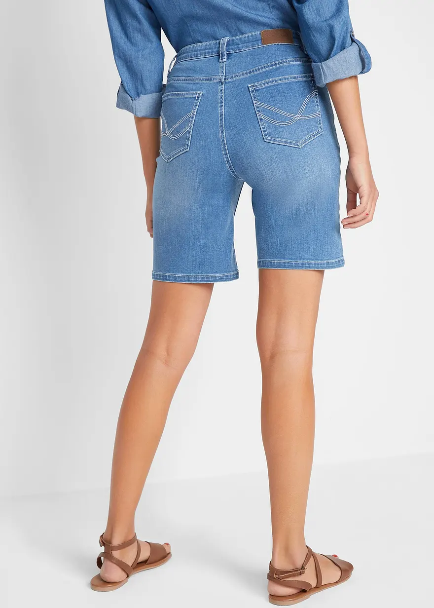 Bonprix Bequeme Stretchjeans-Bermuda Gut Geeignet Als Homeoffice-Jeans