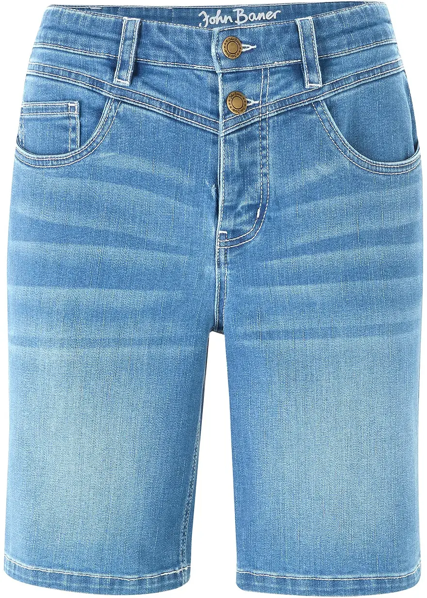 bonprix Bequeme Stretchjeans-Bermuda gut geeignet als Homeoffice-Jeans