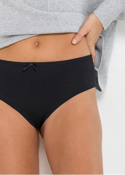 Bonprix Bequeme String Panty Im Vorteilspack - Schwarz - Damen