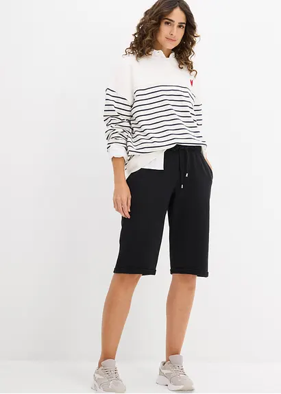 Bonprix Bequeme Sweatbermuda Mit Einer Weitenregulierung Am Bund - Damen