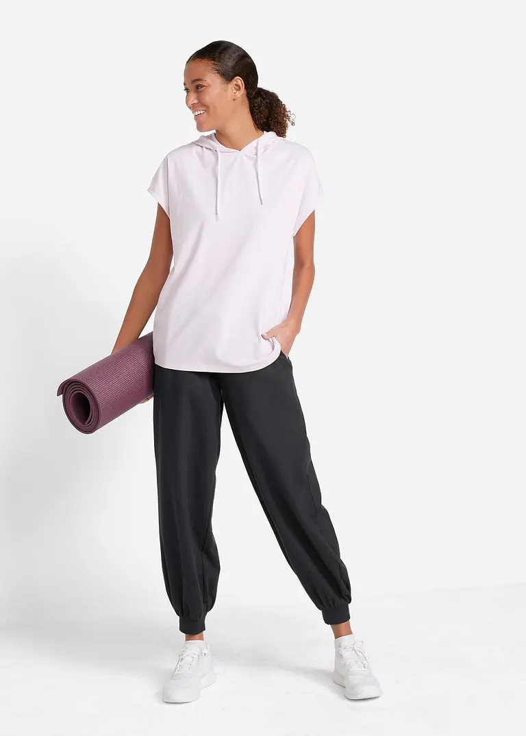 Bonprix Bequeme Sweathose Aus Einem Stretch-Material Mit Bündchen Knöchellang