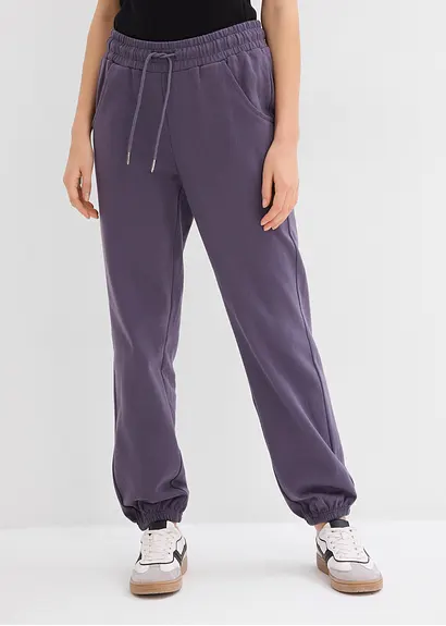 Bonprix Bequeme Sweathose Mit Einer Weitenregulierung Am Bund - Lila