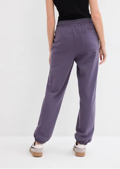 Bonprix Bequeme Sweathose Mit Einer Weitenregulierung Am Bund - Lila