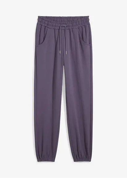 Bonprix Bequeme Sweathose Mit Einer Weitenregulierung Am Bund - Lila