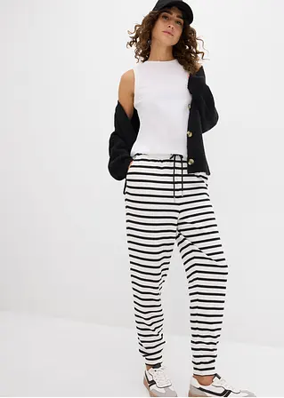 Bonprix Bequeme Sweathose Mit Weitenregulierung - Weiß - Damen