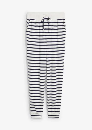 bonprix Bequeme Sweathose mit Weitenregulierung - weiß - Damen
