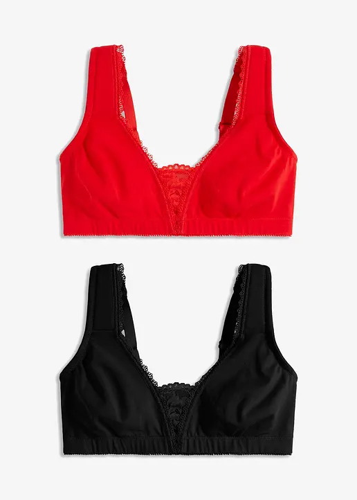 bonprix Bequeme T-Shirt BHs ohne Bügel im praktischen 2er Pack