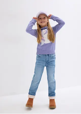 Bonprix Bequeme Thermojeans Mit Gemütlichem Futter - Blau