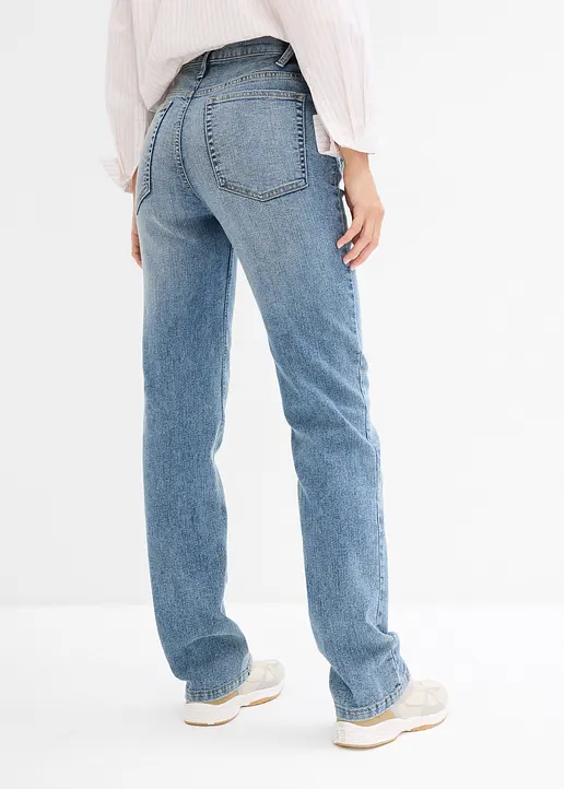 Bonprix Bequeme Umstandsjeans Ohne Bauchband Mit Geradem Bein - Blau