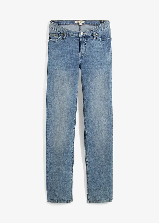 bonprix Bequeme Umstandsjeans ohne Bauchband mit geradem Bein - blau