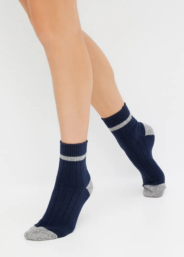 Bonprix Bequeme Weiche Halbsocken Mit Rippstruktur - Damen