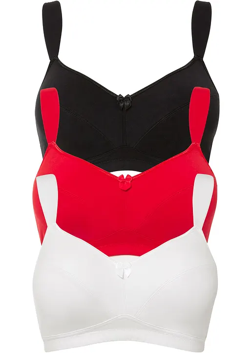 bonprix Bequemer BH im 3er-Pack mit Baumwolle - Damen