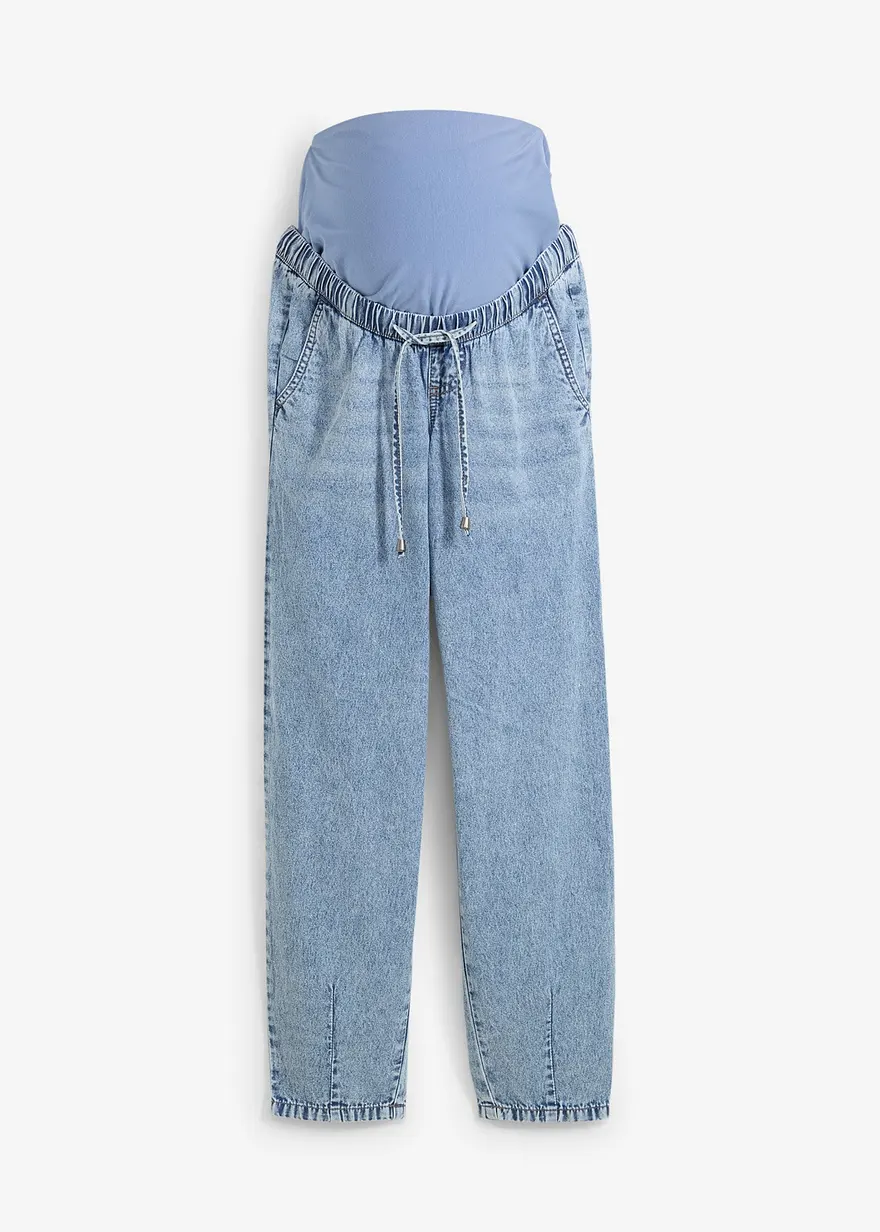 bonprix Bequemer Denim-Jogger für die Schwangerschaft - blau