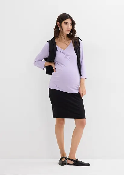 Bonprix Bequemer Jersey-Rock Für Die Schwangerschaft Und Danach - Schwarz