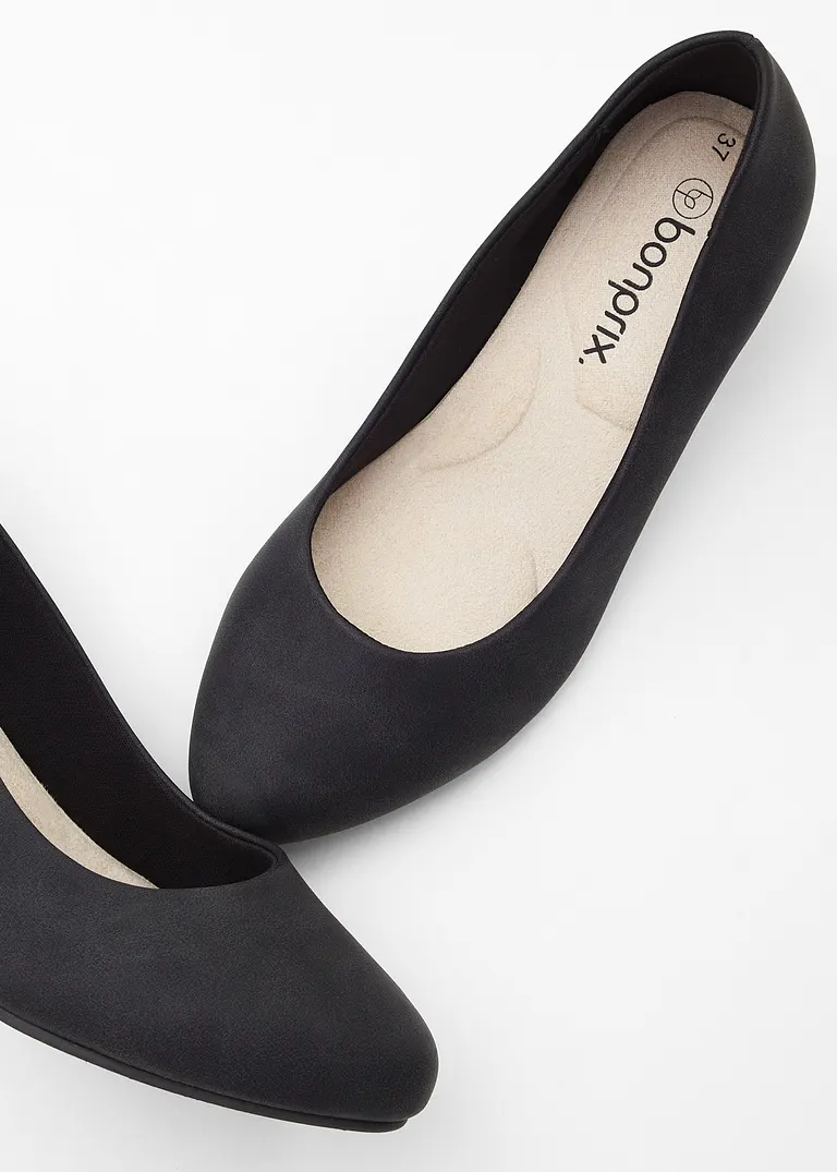 Bonprix Bequemer Komfort Pumps Mit Gepolsterter Innensohle - Schwarz
