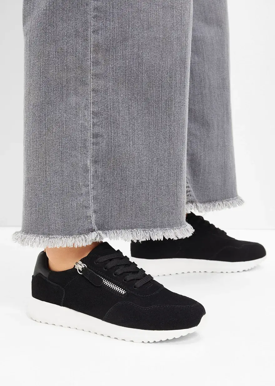 Bonprix Bequemer Komfort Sneaker Aus Veloursleder Mit Gepolsterter Innensohle