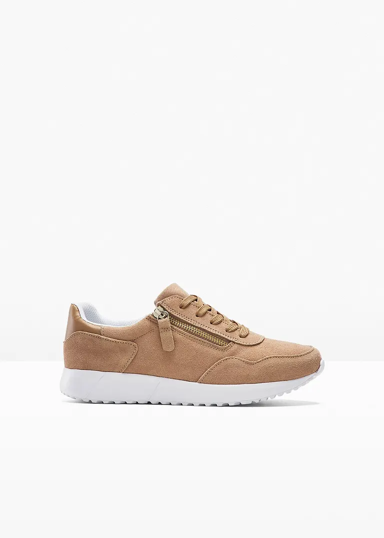 bonprix Bequemer Komfort Sneaker aus Veloursleder mit gepolsterter Innensohle
