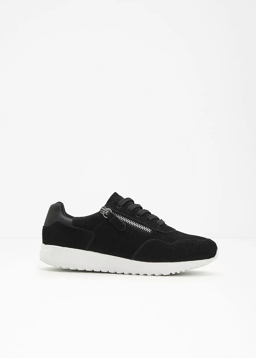bonprix Bequemer Komfort Sneaker aus Veloursleder mit gepolsterter Innensohle