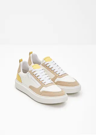 Bonprix Bequemer Komfort Sneaker Mit Reißverschluss - Weiß