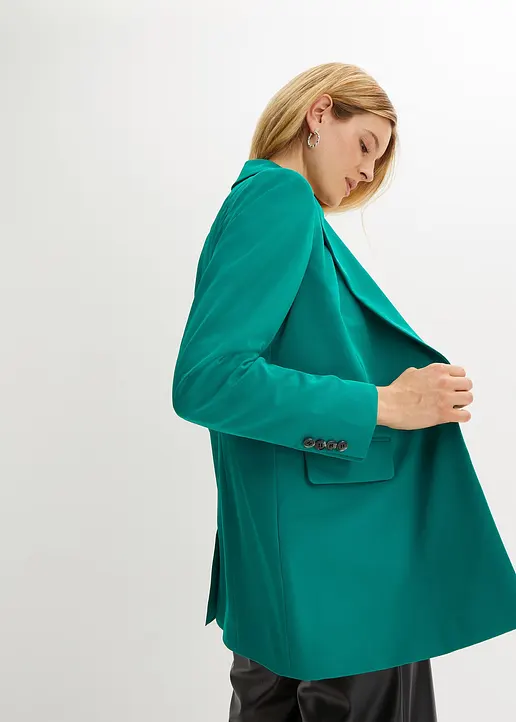 Bonprix Bequemer Oversized-Blazer Mit Reverskragen Und Eingrifftaschen