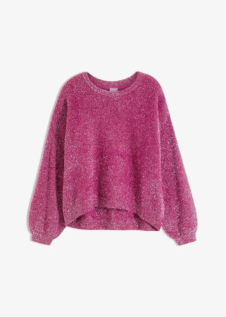 bonprix Bequemer Pullover mit Glitzereffekt - lila - Damen
