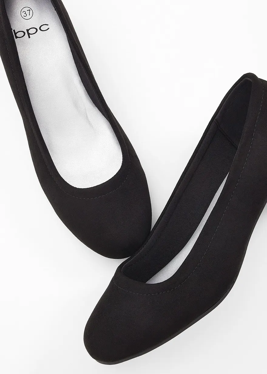 Bonprix Bequemer Pumps Mit Blockabsatz - Schwarz - Damen