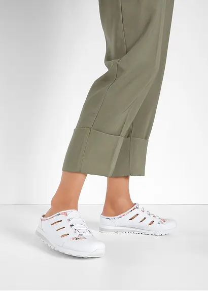 Bonprix Bequemer Sabot In Sportlicher Optik - Weiß - Damen