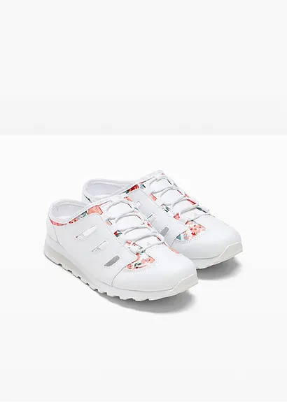 Bonprix Bequemer Sabot In Sportlicher Optik - Weiß - Damen