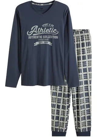 bonprix Bequemer Schlafanzug aus weicher Baumwolle - Herren