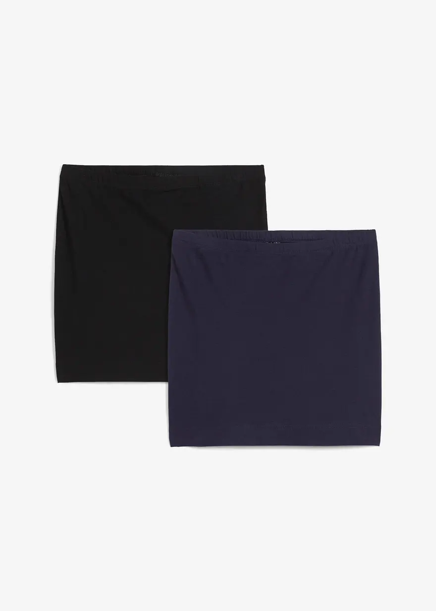 bonprix Bequemer Shirtrock (2er-Pack) mit elastischen Bund