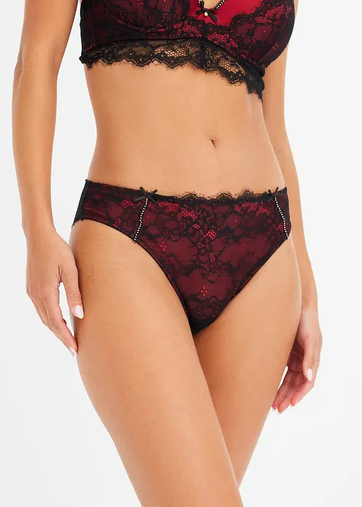 Bonprix Bequemer Slip Mit Schönen Verzierungen - Schwarz