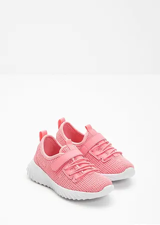 Bonprix Bequemer Sneaker Mit Klettverschluss - Rosa - Kinder