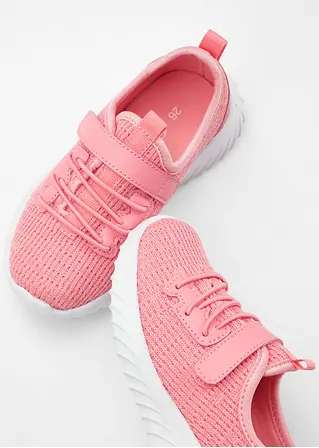 Bonprix Bequemer Sneaker Mit Klettverschluss - Rosa - Kinder