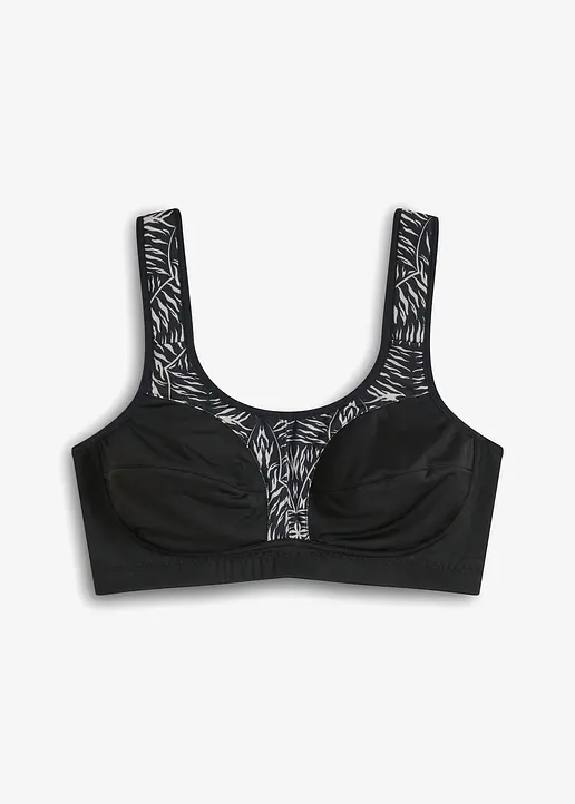 bonprix Bequemer Sport BH mit leichtem Halt - schwarz Cup E