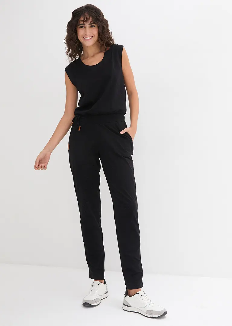 Bonprix Bequemer Stretch-Jumpsuit Mit Seitlichen Eingriffstaschen - Damen