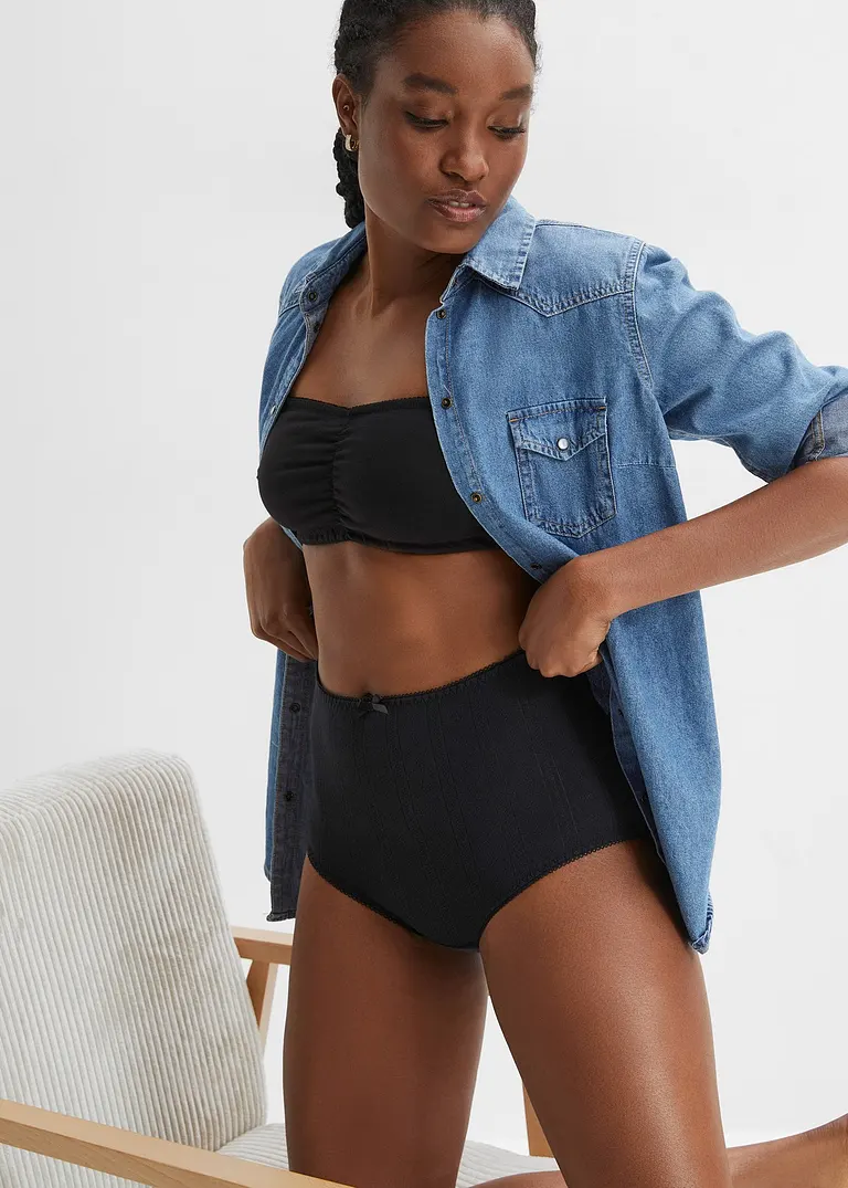 Bonprix Bequemer Taillenslip Aus Ajour Baumwolle Im Praktischen 4er Pack