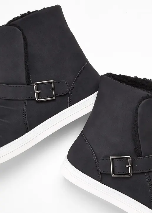 Bonprix Bequemer Winter Boot Mit Warmfutter - Schwarz - Damen