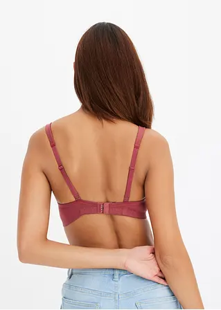 Bonprix Bequemes Bralette In Praktischem Doppelpack - Schwarz + Waldbeere