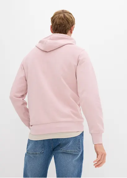 Bonprix Bequemes Herren Sweatshirt Mit Sportiver Kapuze - Lila