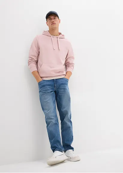 Bonprix Bequemes Herren Sweatshirt Mit Sportiver Kapuze - Lila