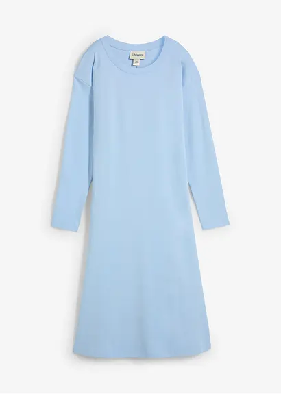 bonprix Bequemes Kleid aus schwerer Bio-Baumwolle - blau