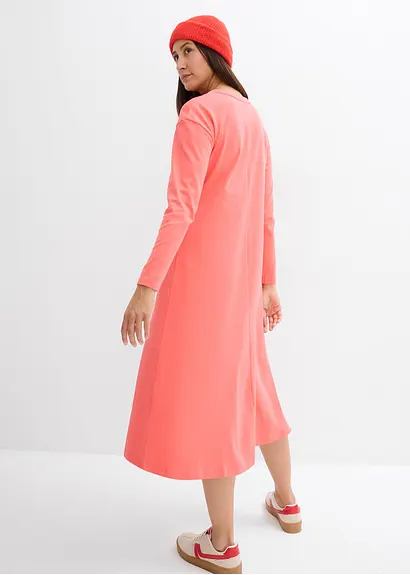 Bonprix Bequemes Kleid Aus Schwerer Bio-Baumwolle - Pink