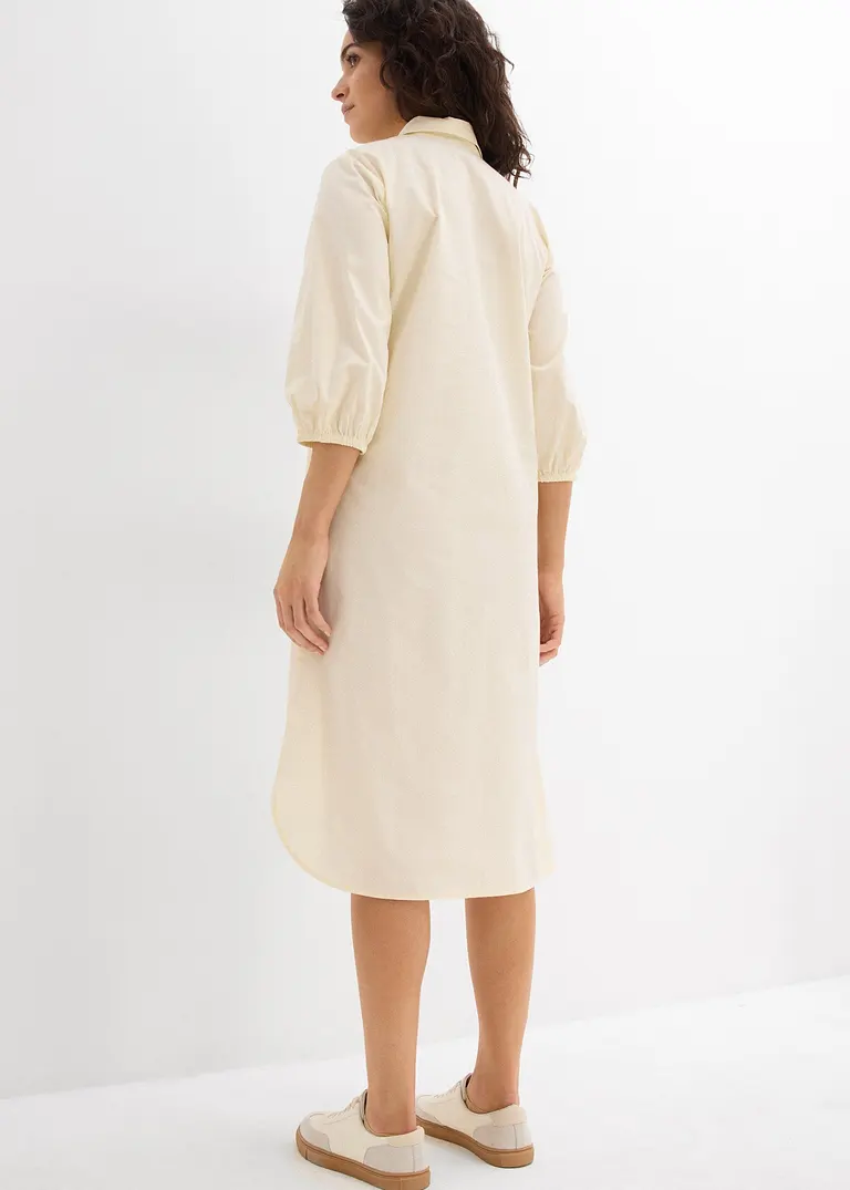 Bonprix Bequemes Kleid Mit Durchgehender Knopfleiste Und Seitlichen Eingriffstaschen