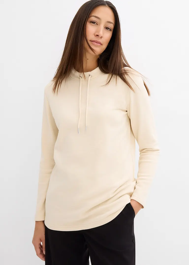 Bonprix Bequemes Langarmshirt Mit Einer Weitenregulierung Am Ausschnitt