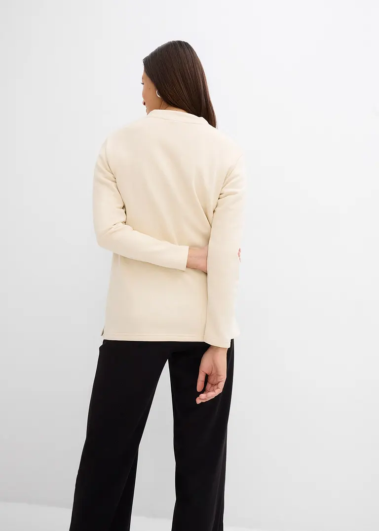 Bonprix Bequemes Langarmshirt Mit Einer Weitenregulierung Am Ausschnitt