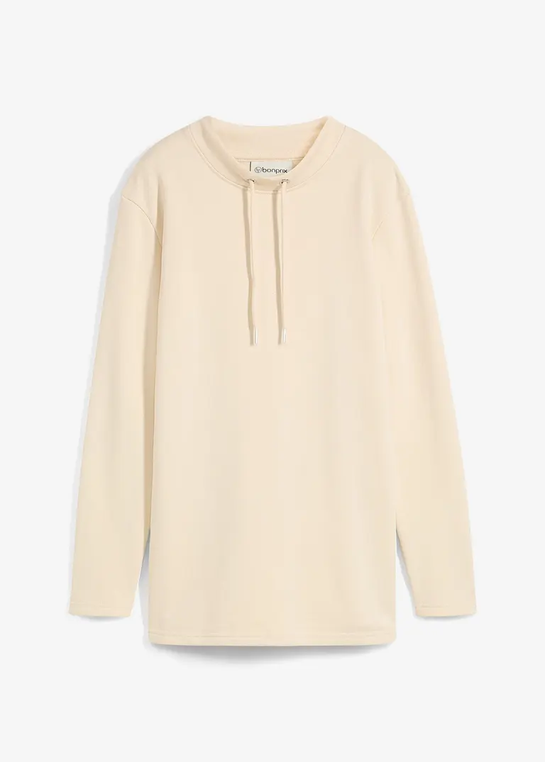bonprix Bequemes Langarmshirt mit einer Weitenregulierung am Ausschnitt